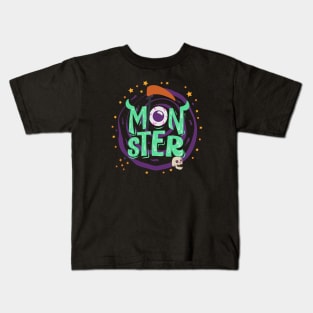 Monster Halloween Graphic T-Shirt Art Kids T-Shirt